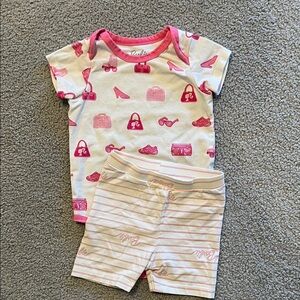 EUC Monica + Andy Barbie Matching Set (onesie + shorts) 🚭
